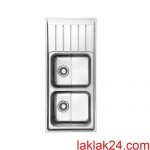 سينک استيل البرز مدل 60*735 روکار لگن چپ