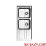 سينک استيل البرز مدل 60*735 روکار لگن چپ