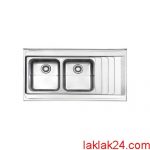 سينک استيل البرز مدل 60*734 روکار لگن چپ
