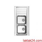 سينک استيل البرز مدل 60*734 روکار لگن راست
