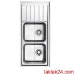سينک استيل البرز مدل 60*735 روکار لگن راست