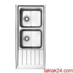 سينک استيل البرز مدل 60*735 روکار لگن راست