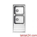 سينک استيل البرز مدل 50*734 توکار لگن راست