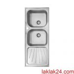 سينک استيل البرز مدل 60*214 روکار لگن راست