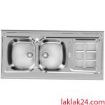 سينک اخوان روکار دو لگن چپ مدل 60*120