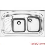 سینک استیل البرز مدل 60*611 روکار لگن راست