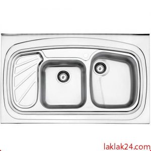 سینک استیل البرز مدل 60*611 روکار لگن راست
