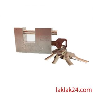 قفل کتابی فولادی کلید ناودانی باتیس سایز 80